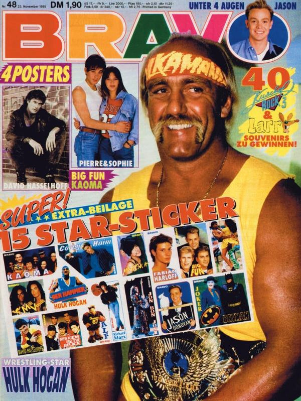 BRAVO Nr. 48 vom 23.11.1989 – Titelseite: Hulk Hogan