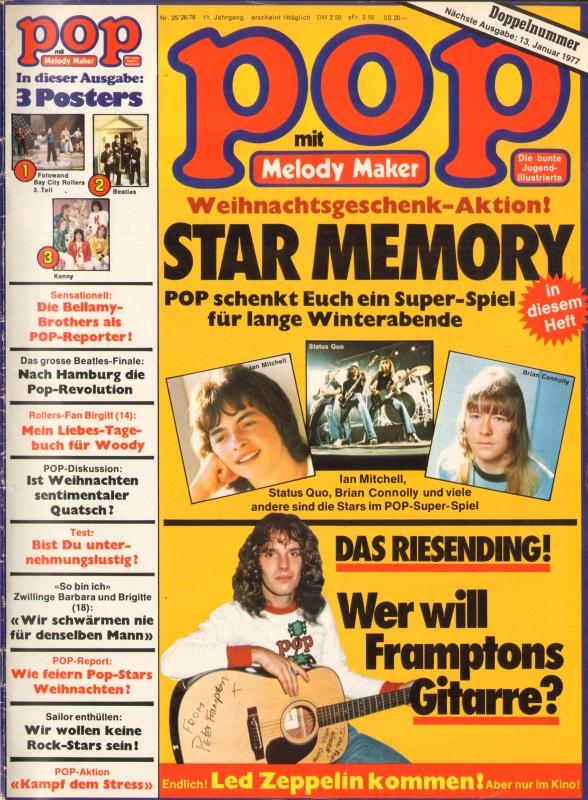 POP Magazin - Alle Ausgaben von 1976 Nr. 25/26